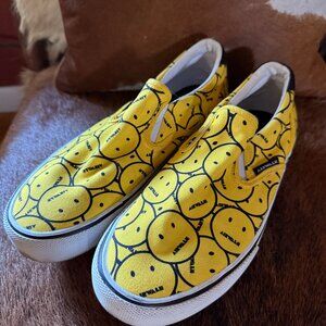 Airwalk Yellow Smiley Face Slip-On SneakersSize 9.5M. #1538